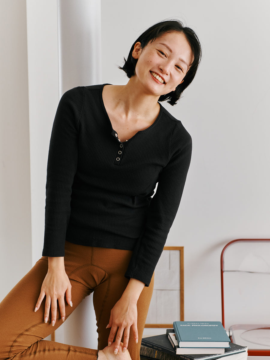 ヘンリーネックロングスリーブTシャツ – SISIFILLE