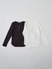 ヘンリーネックロングスリーブTシャツ – SISIFILLE